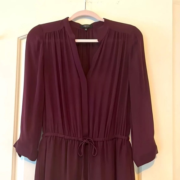 Aritzia Babaton Silk Bennett Mini Dress Size Small Plum lightweight - Picture 5 of 8